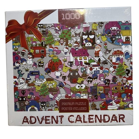 New Hello Kitty & Friends 1000 Piece Puzzle Advent Calendar With Poster Sanrio - Picture 1 of 2